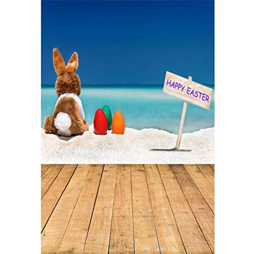Yeele-Easter-Backdrop 3x5ft Happy Easter Photography Background Eggs Brown Wooden Floor Photo Backdrops Pictures Studio Props Wallpaper