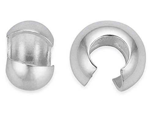 20pcs Authentic 925 Sterling Silver 3mm -0.12 Inch- Small Crimp Bead Knot Cover Crimps for Jewelry Craft Making Findings SS227-3