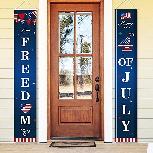 4th of July Decoration - Fourth of July Patriotic Welcome Banner for Independence Day Memorial Day Veterans Day Patriotic Party - Hanging American Flag Porch Sign for Outdoor Indoor Home Wall Decor 4th of July Decoration - Fourth of July Patriotic Welcome Banner for Independence Day Memorial Day Veterans Day Patriotic Party - Hanging American Flag Porch Sign for Outdoor Indoor Home Wall Decor