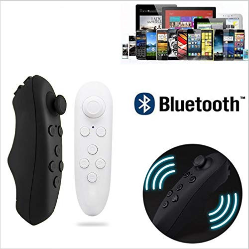Calvas VR Bluetooth Remote Controller wireless Gamepad Selfie Control Mouse Joystick For iPhone IOS Samsung Android VR BOX 3d Games - -Color: Black-