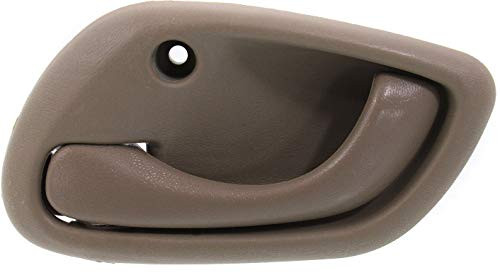 Evan-Fischer Interior Front Door Handle Compatible with 1999-2005 Suzuki Grand Vitara Beige --Rear- Driver Side