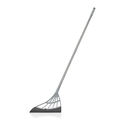 2 in 1 Multifunction Magic Broom Sweeper Floor Squeegee Adjustable Professional Broom with Silicone Scraper for Tile Glass Kitchen Bathroom Wiper Household Angle Brooms -Color : Grey- 2 in 1 Multifunction Magic Broom Sweeper Floor Squeegee Adjustable Professional Broom with Silicone Scraper for Tile Glass Kitchen Bathroom Wiper Household Angle Brooms -Color : Grey-