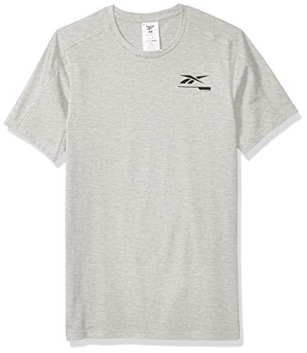 Reebok Training Supply Speedwick Graphic Move Tee, Medium Grey Heather, XX-Large