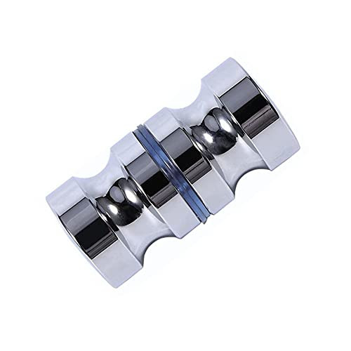 Sliding Shower Door Knob Bathroom Door Handle Pull Round Back-to-Back,Solid 304 Stainless Steel Single Glass Door Knob Bathroom Shower Cabinet Handle with Screw