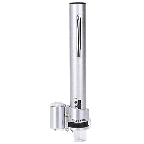 100X Pen Type Adjustable Focusing Portable LED Microscope Mini Magnifier Magnifying Tool for Home, Office, Laboratory or Jewelry Shop