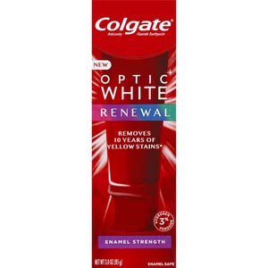 Colgate Optic White Renewal Enamel Strength Teeth Whitening Toothpaste, 3 Oz