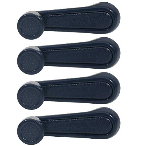 ZENITHIKE Blue Door Handles Window Crank Handles Driver Passenger Side for Select for T-oyota 4Runner 1984-2002-4PCS-
