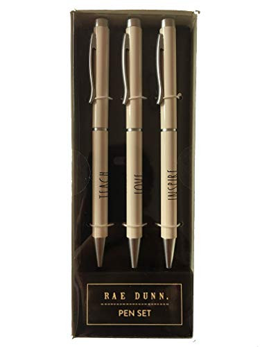 Rae Dunn Teach Love Inspire 3 Piece Pen Set Teacher Gift