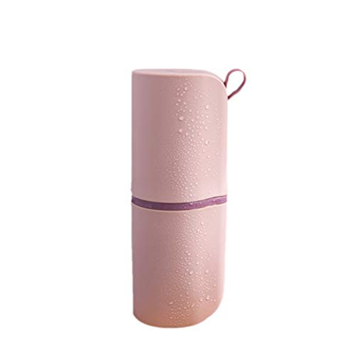 TOPBATHY Travel Toothbrush Cup Multifunction Wash Gargle Cup Toothbrush Holder Toothpaste Storage Box for Trip Travel Hiking Camping -Pink- TOPBATHY Travel Toothbrush Cup Multifunction Wash Gargle Cup Toothbrush Holder Toothpaste Storage Box for Trip Travel Hiking Camping -Pink-