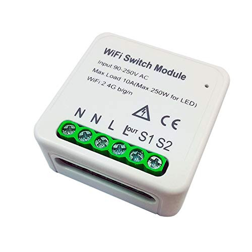VAZON DIY WiFi Smart 1 Way 2 Gang Light LED Dimmer Module Smart Switch Smart Life/Tuya APP Remote Control Work with Alexa Google Home