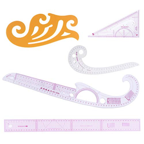 YOUSIKE Ruler, Template Ruler, 5pcs/Set Tailor French Curve Ruler Measure Sewing Dressmaking Yardstick Drawing Template Clothing Patchwork Tool