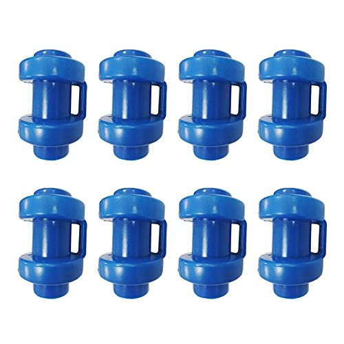 Trampoline Pole Cap 8PCS Universal Trampoline Enclosure Pole Cap Thickened and Durable Trampoline Pole Cap for Net Hook Trampoline Supply Diameter Trampoline Enclosure Pole Cap with Screw Thumb, Blue