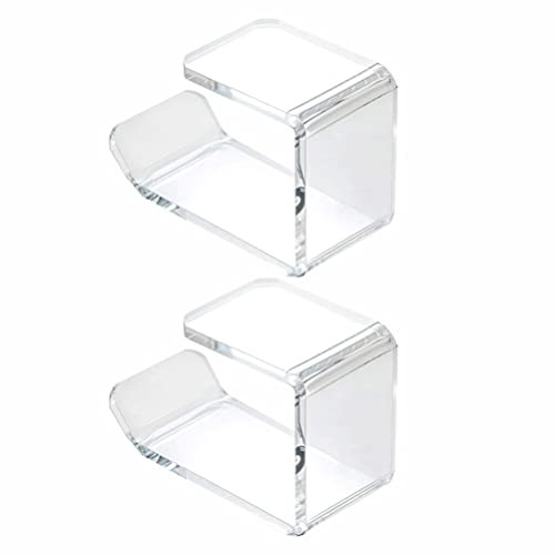 SOLUSTRE Acrylic Headphone Stand Hanger Wall Mount Headphone Hook Save Space Headset Stand Holder for Universal Gaming Headset Organizer