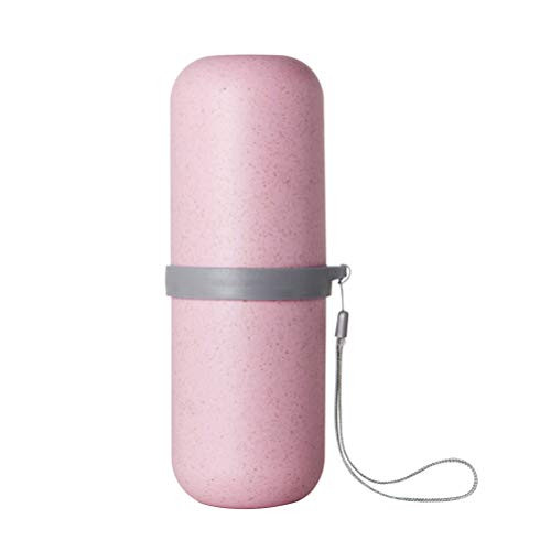YARDWEWash Gargle Cup Toothbrush Toothpaste Case Holder Container Organizer Protect Storage Box for Travel Camping Outdoors -Pink- YARDWEWash Gargle Cup Toothbrush Toothpaste Case Holder Container Organizer Protect Storage Box for Travel Camping Outdoors -Pink-