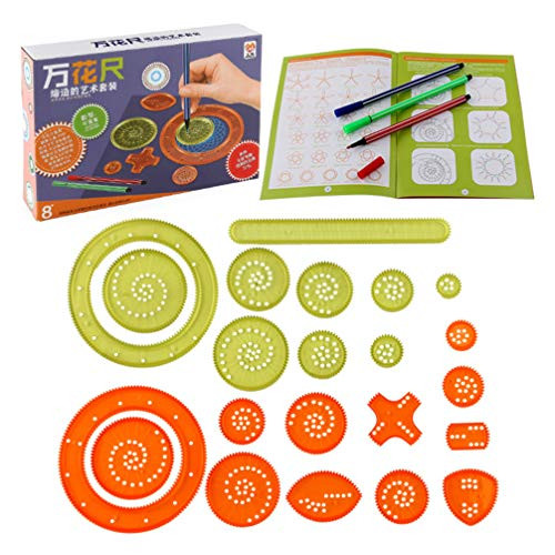 NUOBESTY Curve Template Ruler Set Geometric Drawing Stencil Ruler Measuring Rulers Templates Plastic Painting Template Rulers for Toddlers