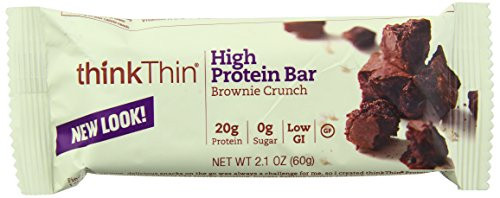 ThinkThin High Protein Bar, Brownie Crunch,  60 g, Bars, 10 Count