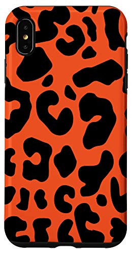 iPhone XS Max Orange Leopard Print Phone Case Cheetah Animal Women Cute Case