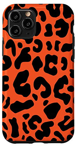 iPhone 11 Pro Orange Leopard Print Phone Case Cheetah Animal Women Cute Case