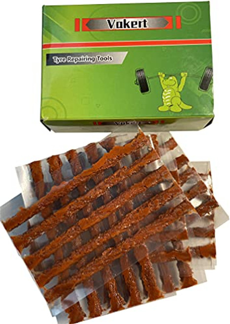 Vakert Tire Repair Strings Rubber Strip 30PCS Tire Repair Plugs Self Vulcanizing Tire Repair Kit Bacon Strips for Car, Bike, UTV, ATV, Wheelbarrow