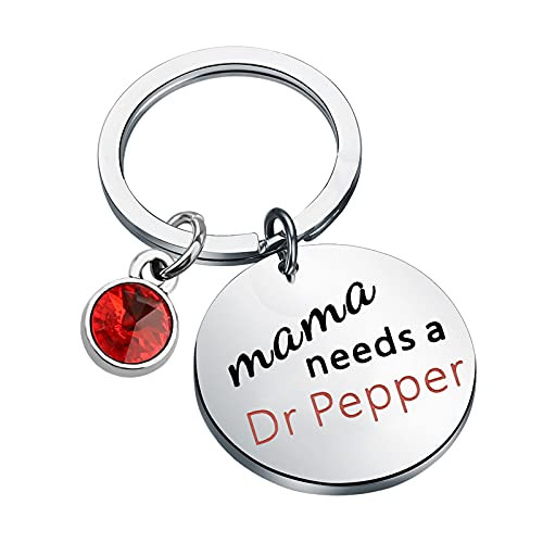 BLEOUK Dr Pepper Gift Dr Pepper Merchandise Dr Pepper Drinking Dr Pepper Novelty Keychain for Women Funny Dr Pepper Lover Gift -Mama dr Pepper-