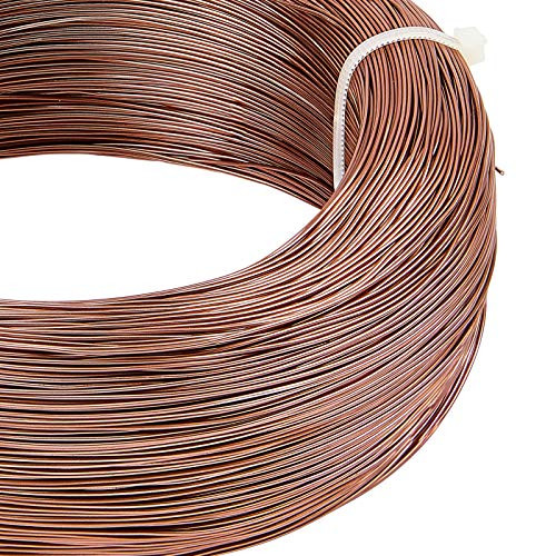 BENECREAT 918 Feet 22 Gauge Aluminum Wire Bendable Metal Sculpting Wire for Beading Jewelry Making Art and Craft Project, Camel