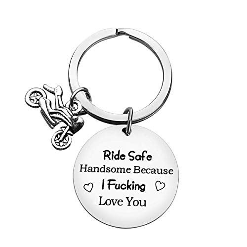Ride Safe Gifts Couple Keychain Gift for Biker Husband Boyfriend Gift for Motorcycle Lovers Trucker Gift Valentines Day Birthday Gifts Wedding Jewelry Ride Safe Handsome Because I Love You Keyring Ride Safe Gifts Couple Keychain Gift for Biker Husband Boyfriend Gift for Motorcycle Lovers Trucker Gift Valentines Day Birthday Gifts Wedding Jewelry Ride Safe Handsome Because I Love You Keyring