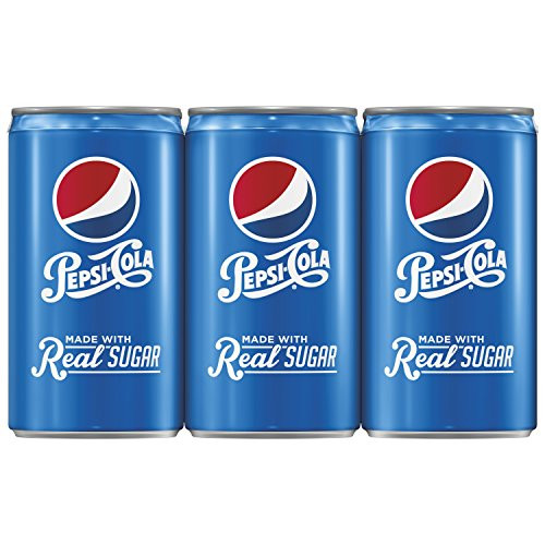 Pepsi Real Sugar Mini-cans, 6-Pk -6x7.5 Fl oz-