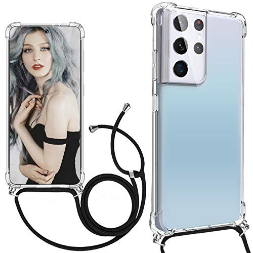 Galaxy S21 Ultra Case, Compatible with Samsung Galaxy S21 Ultra 5G Case for Women Lanyard Phone Case Clear Crossbody Adjustable Full-Body Silicone Shockproof Protective Cover for Samsung S21 Ultra Galaxy S21 Ultra Case, Compatible with Samsung Galaxy S21 Ultra 5G Case for Women Lanyard Phone Case Clear Crossbody Adjustable Full-Body Silicone Shockproof Protective Cover for Samsung S21 Ultra
