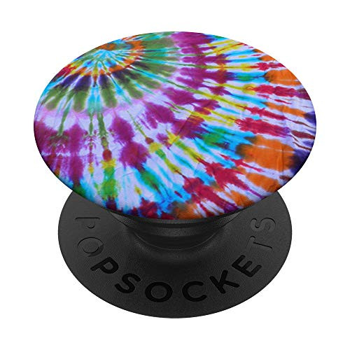 Cool Tie Dye Rainbow Swirl Design Colorful Pattern PopSockets PopGrip: Swappable Grip for Phones  and  Tablets