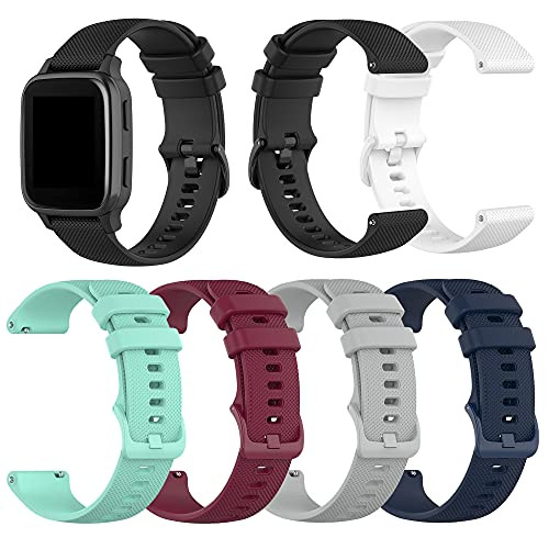 6-Pack Replacement Bands Compatible with Letsfit IW1 EW1 Smart Watch band, Soft Silicone Wristband Quick Release straps for Women and Men-not for ID205L and ID205S- -Multicolor6-Pack-