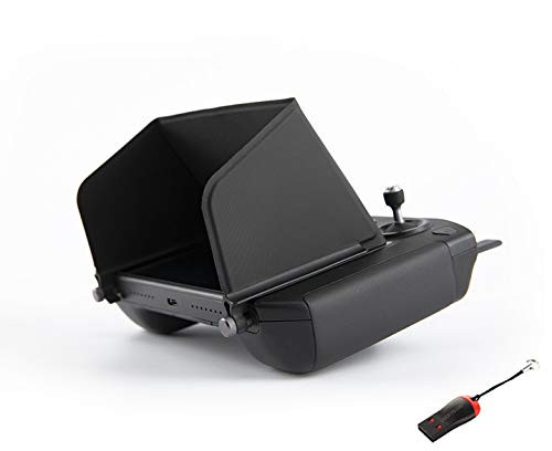 PGYTECH Monitor Hood Sun Shade for DJI Smart Controller for Mavic 2 Pro/Zoom with Luckybird USB Reader