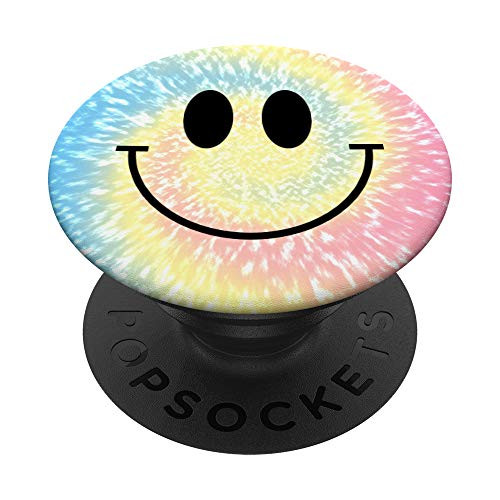 Smiley Face Psychedelic Hippy Happy Emoticon Gift Girls PopSockets PopGrip: Swappable Grip for Phones  and  Tablets