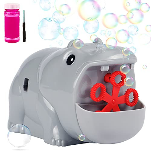 FERECHO Bubble Machine, Auto Bubble Maker Bubble Machine for Kids Toddler, 1000 plus Bubbles Per Minute, Bubble Solution, Bubble Blower for Outdoor Indoor Activity, Party, Wedding, Birthday Gift
