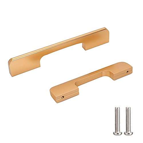 Cabinet Pulls Drawer Pulls and Knobs, Bar Drawer Handles and Knobs, Cupboard Handles for Dresser Drawers, Brushed Nickel Kitchen Hardware Cabinet Handles -5, Brushed Brass-