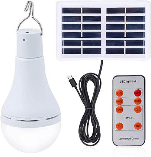 Solar Light Bulb 7W Rechargeable Led Bulb Solar Powered Light with Remote Timer, Light Sensor, 4 Lighting Mode for Outdoor Chicken Coops Shed Hiking Camping Emergency Pet House Patio Eave Garden Solar Light Bulb 7W Rechargeable Led Bulb Solar Powered Light with Remote Timer, Light Sensor, 4 Lighting Mode for Outdoor Chicken Coops Shed Hiking Camping Emergency Pet House Patio Eave Garden