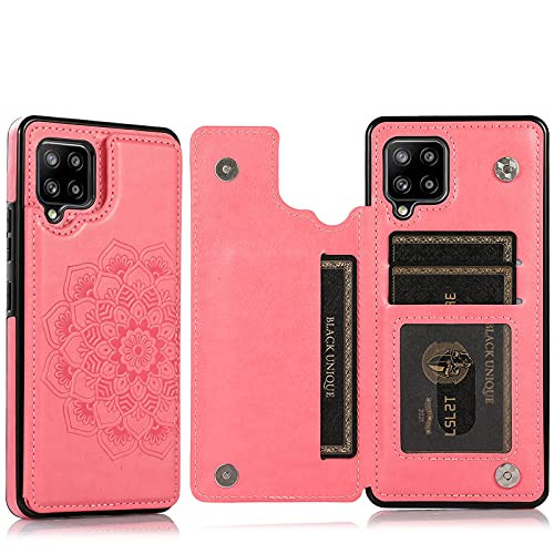 Acxlife Galaxy A42 5G Case A42 5G Card Holder Wallet Protective Cover with Card Slot and Slim Purse Leather Case for Samsung A42 -Pink- Acxlife Galaxy A42 5G Case A42 5G Card Holder Wallet Protective Cover with Card Slot and Slim Purse Leather Case for Samsung A42 -Pink-
