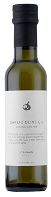 Canaan Fair Trade, Oil Olive Extra Virgin Garlic Enfused Organic, 8.45 Fl Oz Canaan Fair Trade, Oil Olive Extra Virgin Garlic Enfused Organic, 8.45 Fl Oz