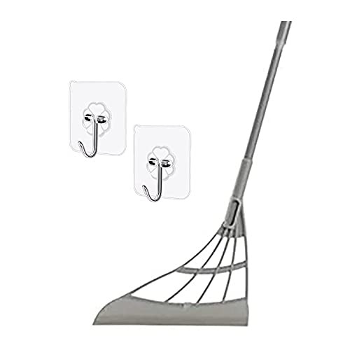 Multifunction Magic Broom, 2-in-1 Sweeper with Two Hooks, Easily Dry The Floor and Remove Dirt and Hair Remover, Liquid, Glass Wiper, Super Sweeper Broom for Living Room, Kitchen, Bathroom -Gray- Multifunction Magic Broom, 2-in-1 Sweeper with Two Hooks, Easily Dry The Floor and Remove Dirt and Hair Remover, Liquid, Glass Wiper, Super Sweeper Broom for Living Room, Kitchen, Bathroom -Gray-
