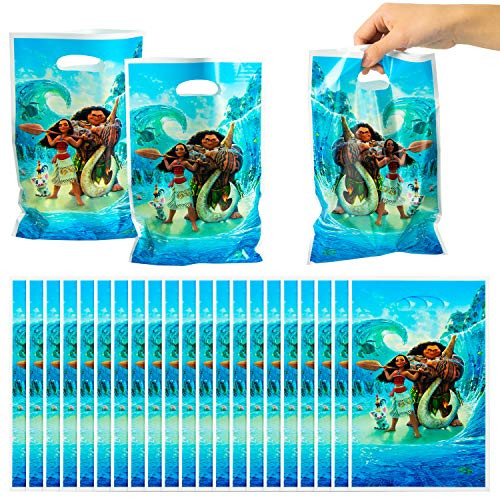 Icasy Moana Goodie Bags Party Favors, Cute Moana Themed Birthday Party Candy Treat Gift Bags, Tropical Luau Summer Beach Plastic Bags Decoration Party Supplies for Baby Shower Christmas-50 Packs- Icasy Moana Goodie Bags Party Favors, Cute Moana Themed Birthday Party Candy Treat Gift Bags, Tropical Luau Summer Beach Plastic Bags Decoration Party Supplies for Baby Shower Christmas-50 Packs-
