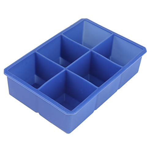 Chef Craft Select Silicone Ice Cube Tray, 6, Blue