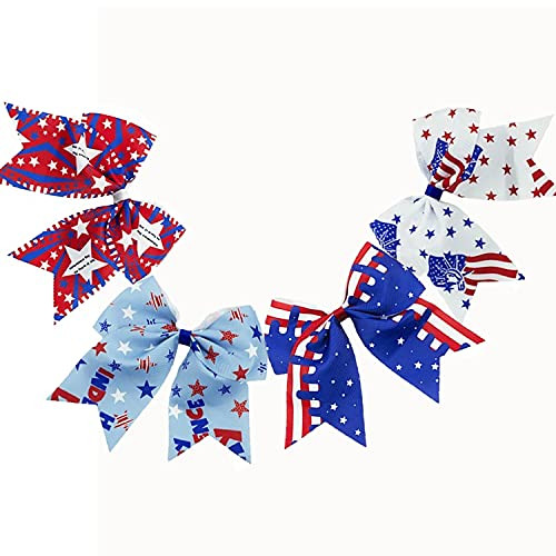 American Flag Cheer Hair Clips 4th of July Hairpins USA Patriotic Independence Day Large Red and Blue Ribbon Headwear Party Supplies for Girls Women National Day,4 Pack Set American Flag Cheer Hair Clips 4th of July Hairpins USA Patriotic Independence Day Large Red and Blue Ribbon Headwear Party Supplies for Girls Women National Day,4 Pack Set