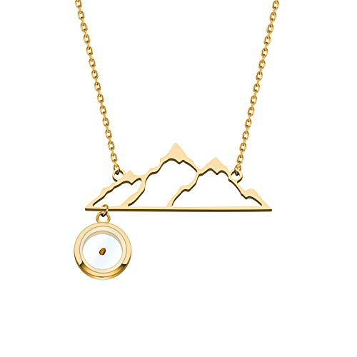 FAADBUK Mountain Mustard Seed Necklace Mountain Peak Mustard Seed Jewelry Christian Gift Religious Inspirational Mustard Seed Jewelry For Women Girls -Mountain NK-Gold- FAADBUK Mountain Mustard Seed Necklace Mountain Peak Mustard Seed Jewelry Christian Gift Religious Inspirational Mustard Seed Jewelry For Women Girls -Mountain NK-Gold-