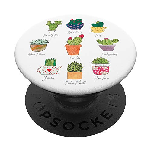 Gardener Gift Funny Succulent Cactus White PopSockets PopGrip: Swappable Grip for Phones and Tablets Gardener Gift Funny Succulent Cactus White PopSockets PopGrip: Swappable Grip for Phones and Tablets