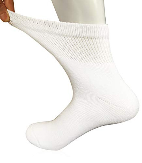 Women Diabetic Ankle Quarter Socks Extra Wide Non-Binding Top Moisture Wicking for Diabetes Swollen Edema Neuropathy Circulatory Feet 4 Pairs