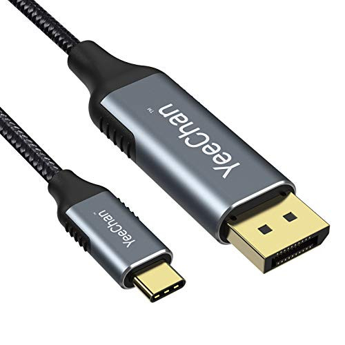 YeeChan USB C to DisplayPort Cable 4KA60Hz, USB Type C to DisplayPort Cable Thunderbolt 3 Compatible for MacBook Pro 2018/2017, Samsung Galaxy S9/S8, Surface Book 2, Pixelbook, and More -6ft