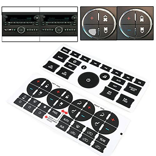 Ecrivez AC Dash Button Repair Kit Sticker for Chevy, Best for Fixing Ruined Faded A/C Control and Radio Dash Buttons - Decal Replacement Stickers for SUV Truck Accessories Ecrivez AC Dash Button Repair Kit Sticker for Chevy, Best for Fixing Ruined Faded A/C Control and Radio Dash Buttons - Decal Replacement Stickers for SUV Truck Accessories