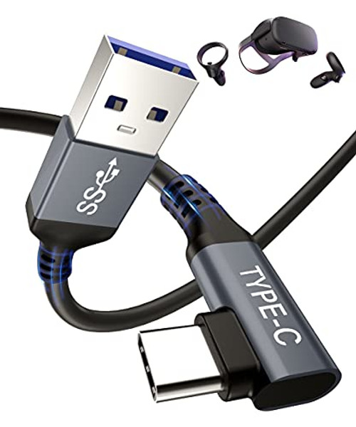 Oculus Quest 2 Link Cable 16FT/5M?RayLove USB A to Type C 3.0 5Gbps VR High Speed Data Transfer  and  Charging Cable Compatible for Oculus Quest 2/Oculus Quest Headset and Gaming PC?Black?
