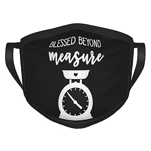 Blessed Beyond Measure Face Mask Reusable Dustproof Washable Face Cover Balaclava for Unisex Outdoor Black