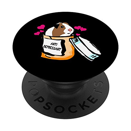 Antidepressant Guinea Pig Lover Animal Cute Funny Gift PopSockets PopGrip: Swappable Grip for Phones  and  Tablets