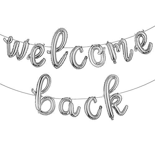 Welcome Back Letter Balloons Multicolor 16 Inch Foil Mylar Balloon Banner Back to Office and Home Back to School Party Decorations Retirement Celebrate Party Supplies -L Welcome Back Silver- Welcome Back Letter Balloons Multicolor 16 Inch Foil Mylar Balloon Banner Back to Office and Home Back to School Party Decorations Retirement Celebrate Party Supplies -L Welcome Back Silver-